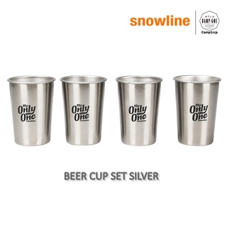[ส่งเร็ว/ถูกสุด/มีประกัน]  แก้วเสแตนเลส Snowline รุ่น BEER CUP SET SILVER  [แคมป์ แค้มปิ้ง  นนทบุรี]
