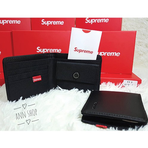 เป๋าตังค์-supreme-พร้อมกล่อง-แบบพับ