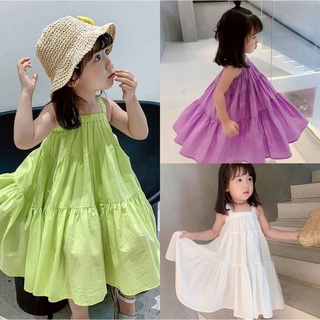 FiFi Baby พร้อมส่ง ชุดกระโปรงเด็กน่ารักดี ชุดเดรสเด็กผู้หญิง ใส่สบาย ไม่ร้อน Summer Dress ไซส์ (2-8 ขวบ)