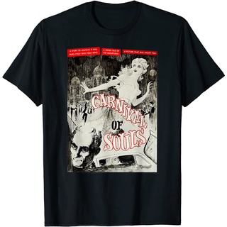 ROUNDคอลูกเรือNeckเสื้อยืด พิมพ์ลายโปสเตอร์ภาพยนตร์สยองขวัญ Carnival of Souls Halloween Monster สําหรับผู้ใหญ่-4XL