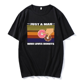 [S-5XL] ขายดี เสื้อยืดลําลอง แขนสั้น พิมพ์ลาย Just A Who Loves-Donuts ใส่สบาย สไตล์คลาสสิก สําหรับผู้ชาย คู่รัก 301666