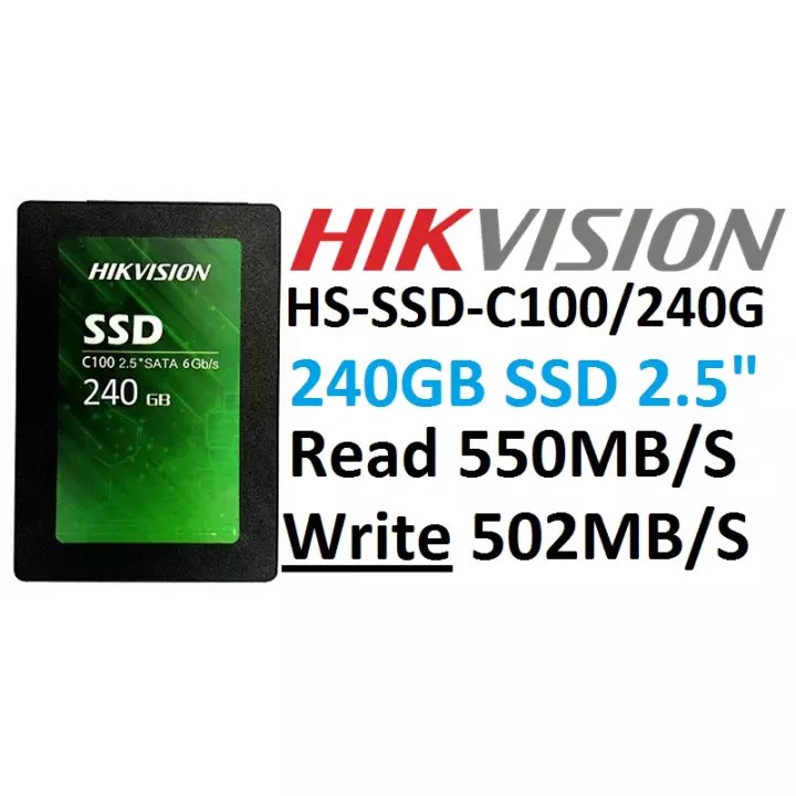 ภาพหน้าปกสินค้า240 GB SSD (เอสเอสดี) HIKVISION C100 / R/W up to 550/502Mbps. ประกัน 3 ปี จากร้าน hardware_corner บน Shopee