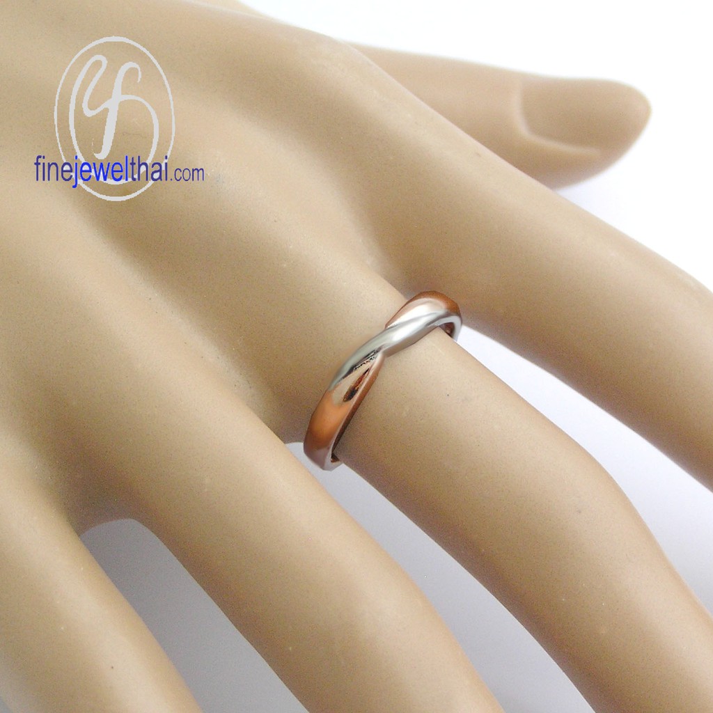 finejewelthai-แหวน-แหวนอินฟินิตี้-แหวนเงินแท้-ชุบพิ้งโกลด์-infinity-silver-ring-r130100wg-pg