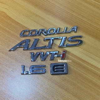 โลโก้ COROLLA ALTIS 1.6 VVTi E พื้นเต็ม ชุดติด Toyota ราคายกชุดมี 5 ชิ้น