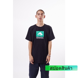 ROUND คอลูกเรือแฟชั่น EMERICA เสื้อยืด EMTSSM2106 CLIC COMBO SS TEE แขนสั้นผู้ชาย COMING CLUB oversize-4XL