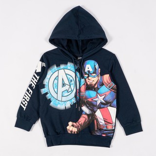 Avenger Boy Captain America Jacket - เสื้อแจ็คเก็ตเด็กอเวนเจอร์ลายกัปตันอเมริกา สินค้าลิขสิทธ์แท้100% characters studio