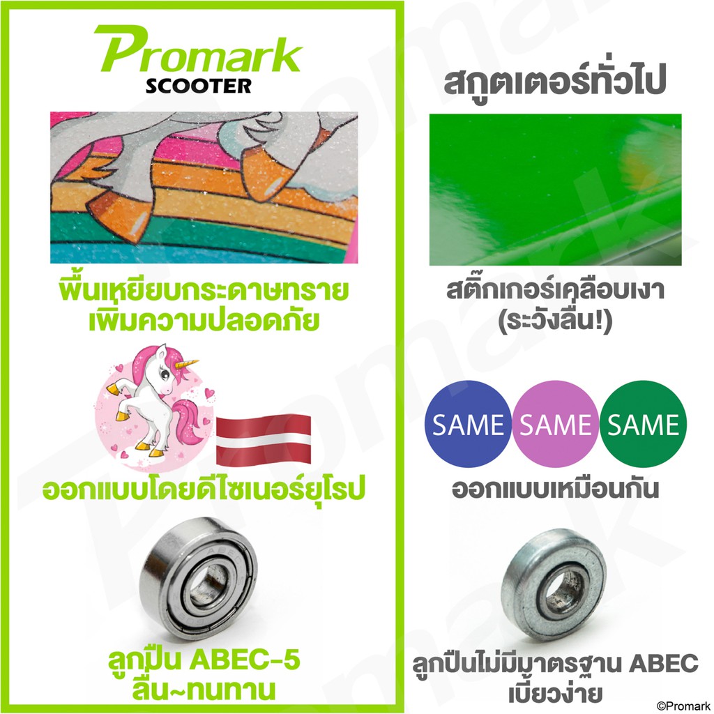 ภาพสินค้าPromark Scooter Model U Cartoon สกู๊ตเตอร์ 3ล้อ ดีไซน์ยุโรป พื้นเหยียบกระดาษทราย 3 Wheels 0317D จากร้าน promark_sports บน Shopee ภาพที่ 3