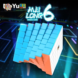 Moyu Meilong Rubiks Cube Puzzle 6x6 ขนาด 6x6x6 ลูกบาศก์รูบิคแม่เหล็ก รูบิคลูกบาศก์รูบิค สีรุ้ง และสีดํา