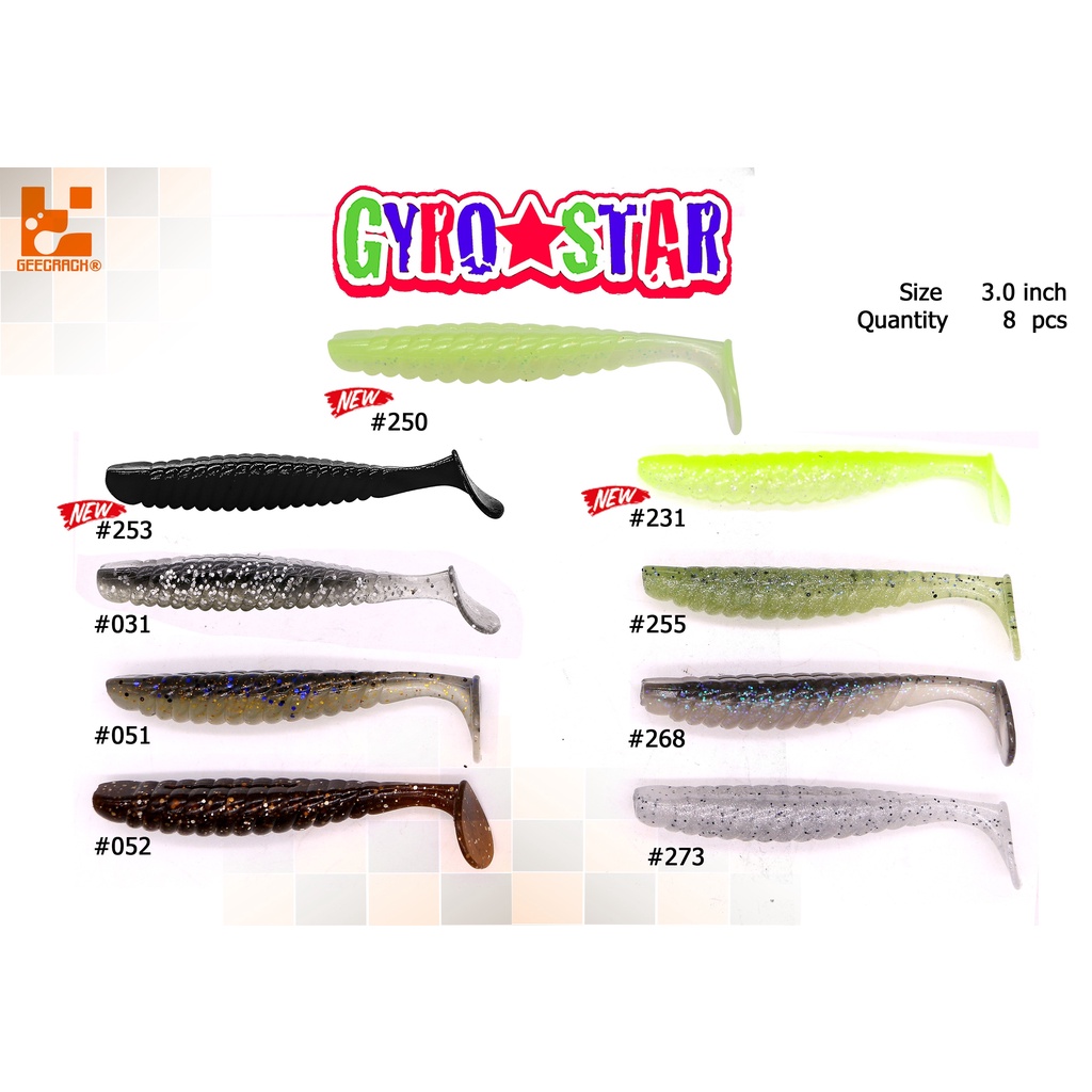เหยื่อปลอม ปลายาง GEECRRCH GYRO STAR 3 | Shopee Thailand