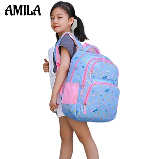AMILAกระเป๋าเป้นักเรียนสุดน่ารัก กระเป๋าเป้แฟชั่นสำหรับเด็กผู้ชายและเด็กผู้หญิง