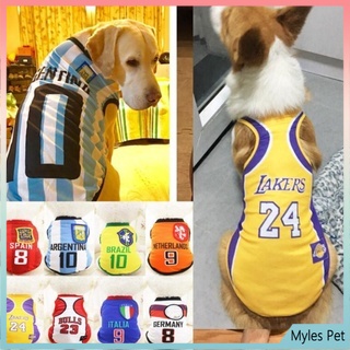 สินค้า Myles เสื้อหมา เสื้อกั๊กตาข่ายฟุตบอลบาสเก็ตบอล Bichon Poodle ขนาดเล็กสําหรับสัตว์เลี้ยง