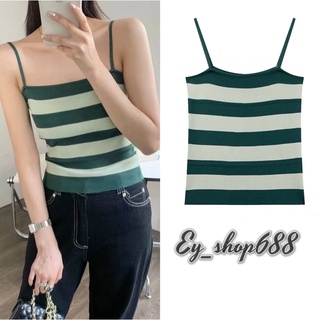 Ey_shop688#พร้อมส่ง✨8901/2.AG#เสื้อแฟชั่นผ้าไหมพรมไซส์เดียว #เสื้อผ้าไหมพรมลายทางมีหลายสี