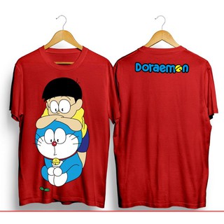 【ใหม่】เสื้อยืด ลาย Doraemon Nobita สีแดง