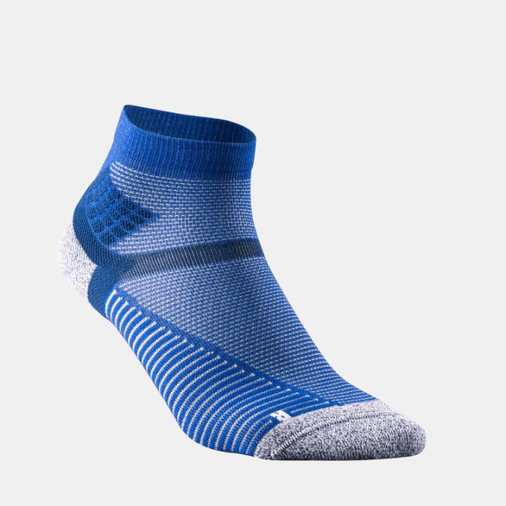 ถุงเท้าหุ้มข้อสำหรับใส่เดินป่ารุ่น-mh500-แพ็ค-2-คู่-สีฟ้า-เทา