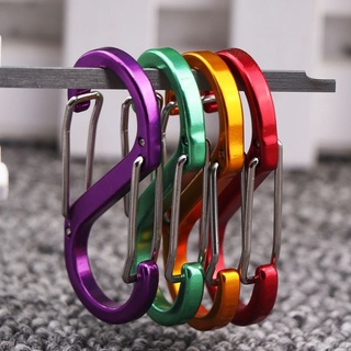 (1 ชิ้น) ห่วงเอนกประสงค์ 2.3*51mm 8 type Carabiner Camping Equipment Backpack Buckle