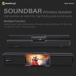 ภาพขนาดย่อของภาพหน้าปกสินค้าSoundbar : New Rixing NR 8017- Sound Bar Bluetooth Speaker ลำโพงบลูทูธ เสียงดี กระหึ่ม จากร้าน zhanxian บน Shopee ภาพที่ 8