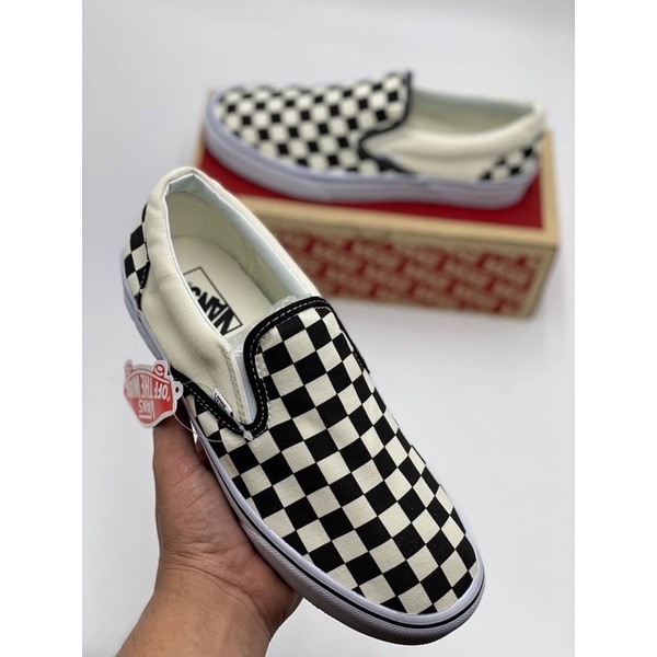 รองเท้า-vans-slip-on-งานสวม-รองเท้าผ้าใบ-ลายตาราง