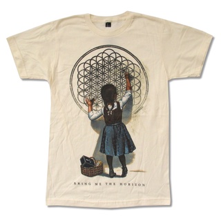 เสื้อยืดวินเทจ【Clic Hot Sale】 T-Shirt , T Shirts Bring Me The Horizon School Image Cream Bmth 【Clic Hot Sale】 , Sportswe