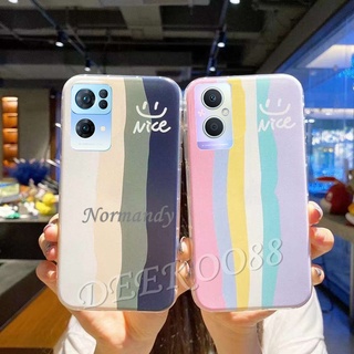 ใหม่ เคสโทรศัพท์ OPPO Reno7 Z 5G A76 2022 New Phone Cell Case Rainbow Color Soft TPU Handphone Casing Back Cover Reno 7 Z 7Z OPPOA76 Colourful Cases