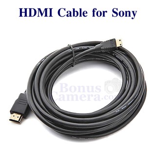สาย HDMI ใช้ต่อกล้องโซนี่ NEX-3,5,5N,5R,5T,6,7,C3,F3 SLT-A57,A65,A77,A99 เข้ากับ HD TV,Monitor,Projector cable for Sony