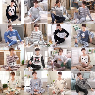 ภาพขนาดย่อสินค้าชุดนอนผู้ชาย   เสื้อยืดการ์ตูน + กางเกง  12 รูปแบบ  M-3XL