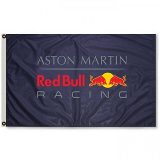 เสื้อยืดโอเวอร์ไซส์เสื้อยืดลําลอง ผ้าฝ้าย 100% พิมพ์ลายธง Aston Martin Red Bull Racing F1 3x5 ฟุต คุณภาพสูง แฟชั่นสําหรั