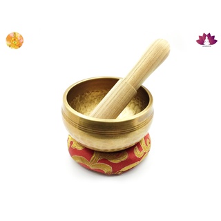 Tibetan Singing Bowl ชามร้องเพลงมาจากทิเบต  ขนาด 9-9.5 ซม. ชามทำสมาธิ 1 ใบ ไม้วน 1 ชิ้น หมอนรอง 1 ชิ้น