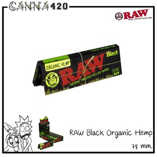 RAW Black Organic 78mm กระดาษ Raw paper Raw Black organic 1 1/4 size
