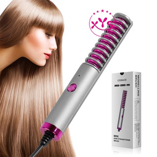 Mini hair straightener brush หวีไฟฟ้า แปรงหวีผมไฟฟ้า หวีเคราไฟฟ้า จัดแต่งเครา รุ่น SM-103