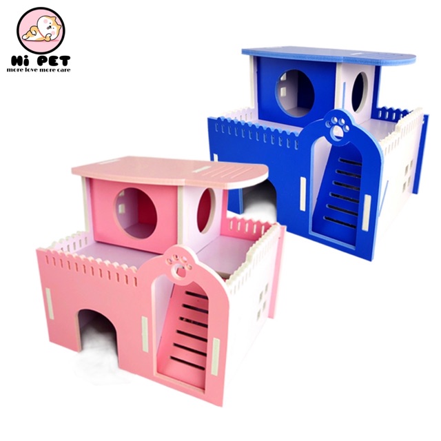 dandan-hamster-small-villa-บ้านไม้-แฮมสเตอร์-มีระเบียง-มีห้องหน้าบ้าน-มีไม้ลื่น