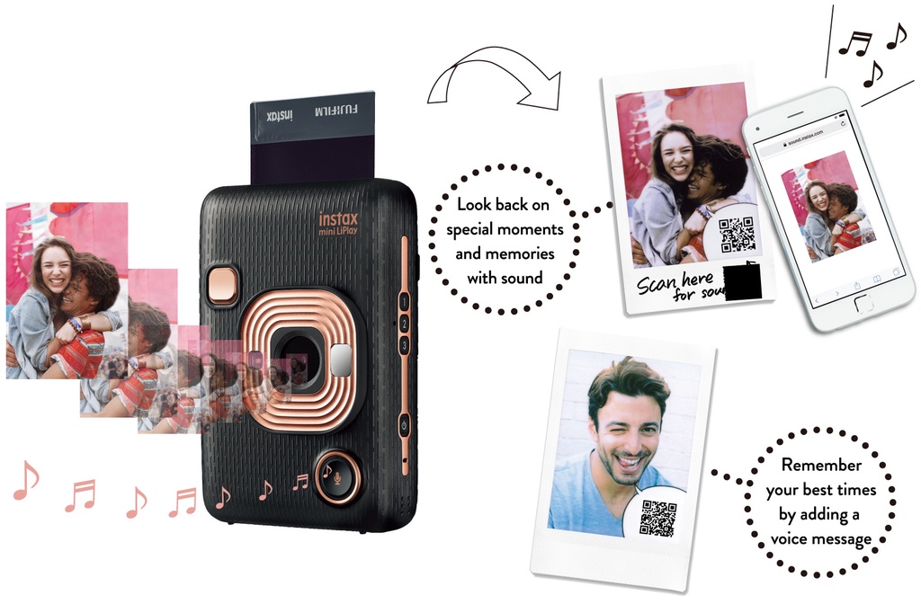 มุมมองเพิ่มเติมของสินค้า Instax Mini LiPlay กล้องอินสแตนท์ รูปแบบฟิล์มมินิ  (ฟิล์มจำหน่ายแยก)