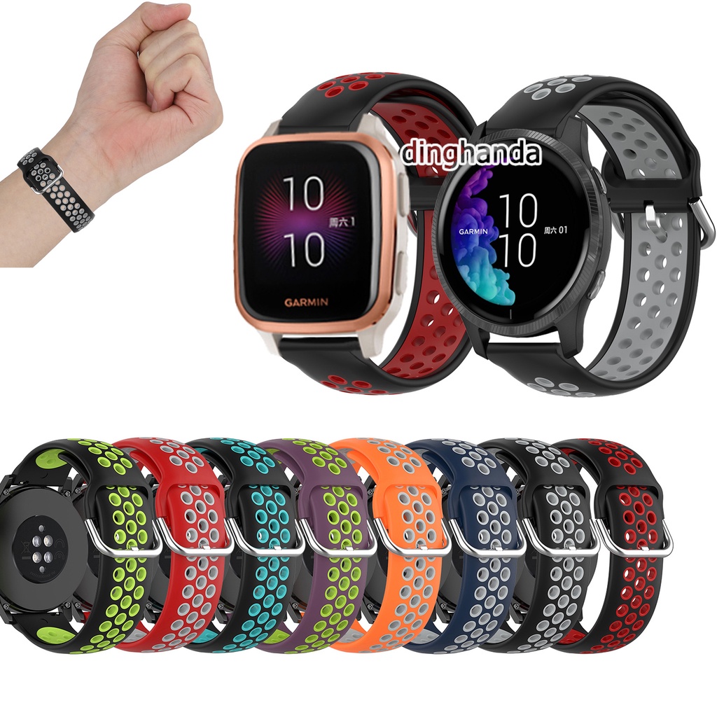สายรัดทดแทนซิลิโคนสำหรับสายรัดข้อมือ-garmin-venu-sq-smart-watch