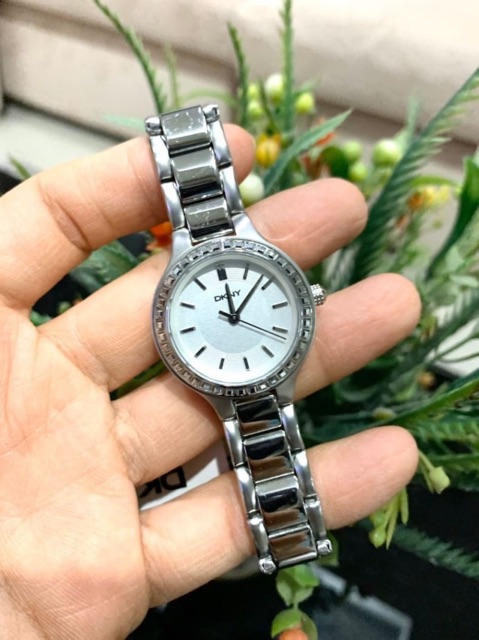นาฬิกา-dkny-chambers-white-dial-stainless-steel-ladies-watch-ny2220-สเตนเลส-สีเงิน-ล้อมคริสตัล
