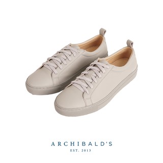 รองเท้า  Archibalds รุ่น Shark Grey Cobbler - Archibalds ผ้าใบหนังแท้ สีเทา ชาย/หญิง