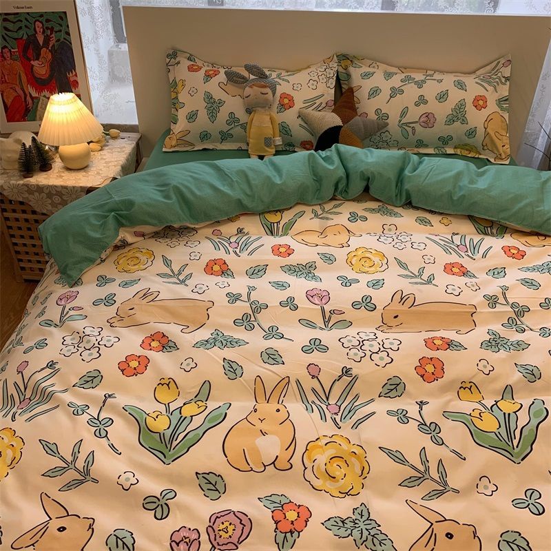 สินค้าใหม่-น่ารัก-feifei-rabbit-ผ้าปูที่นอนชุดเครื่องนอนสี่ชิ้น-ลายน่ารัก-5-ฟุต-6-ฟุต-6-6-ฟุต-7-ฟุต