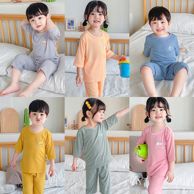 ชุดนอนเด็ก-เสื้อผ้าเด็กเซท-2-ชิ้น-ใส่ได้ทั้งเด็กผู้ชายและเด็กผู้หญิง-ผ้านิ่มใส่สบาย-dxt14