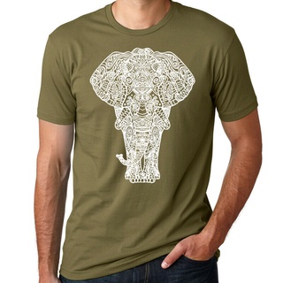 เสื้อยืด พิมพ์ลายช้างชนเผ่า Mandala Boho ของขวัญคนรักสัตว์ สําหรับผู้ชายS-5XL