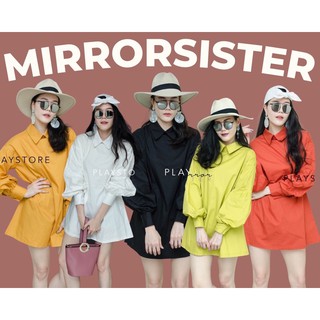 เดรสเชิ้ตทรงน่ารัก เดรสทรงปล่อย เดรสสั้นทรงหลวม งานป้าย mirrorsiste