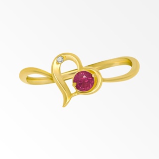 A.CEMI Ruby-July Birthstone Ring พลอยแท้ ทับทิม แหวนพลอยแท้ ทับทิม แหวนเงินแท้ ชุบทอง 18K