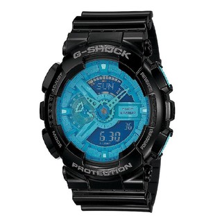 Casio G-Shock นาฬิกาข้อมือผู้ชาย สายเรซิ่น  รุ่น GA-110B-1A2 - Black/Blue