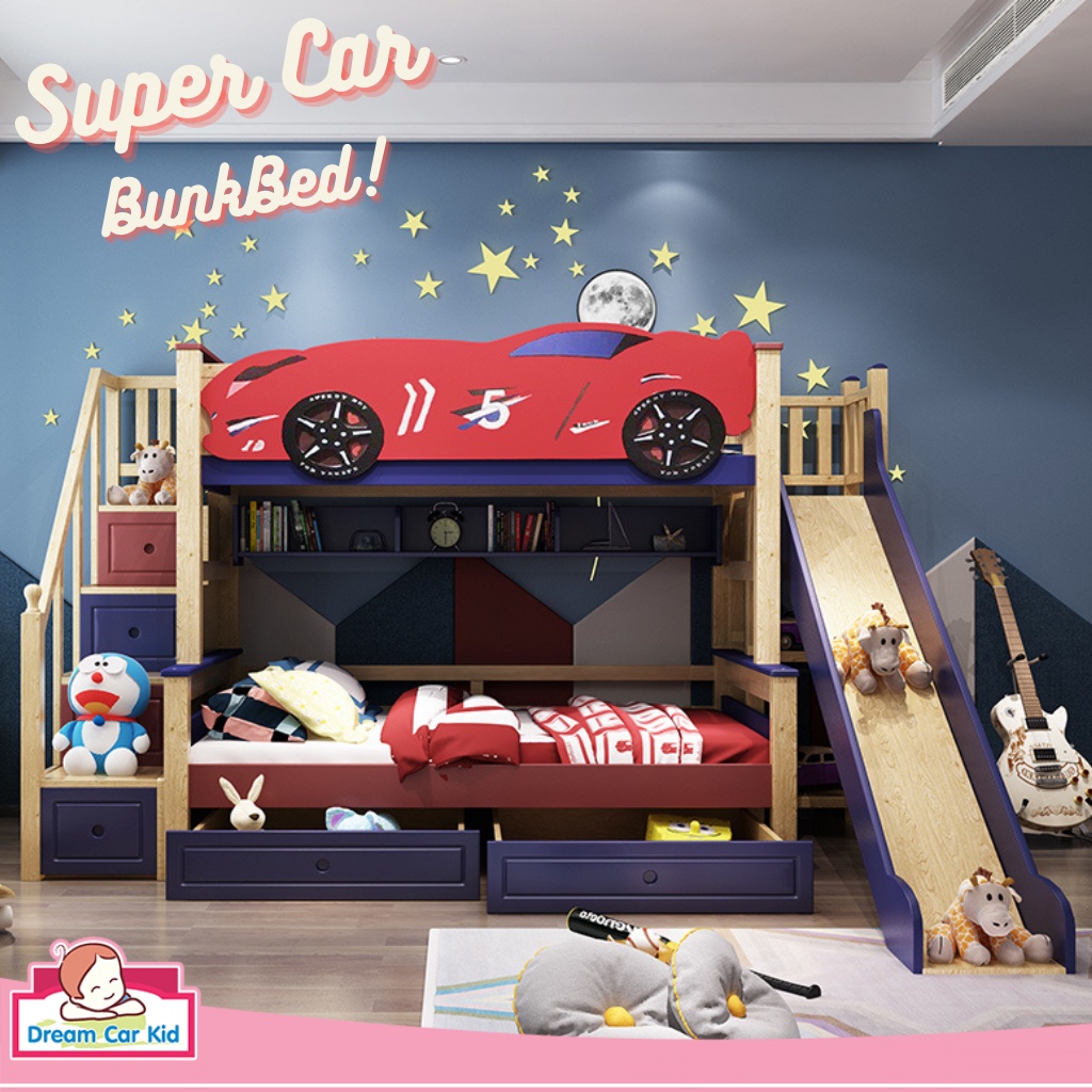 เตียง-2-ชั้น-super-car-bunk-bed-5-ฟุต-สีไม้-น้ำเงิน