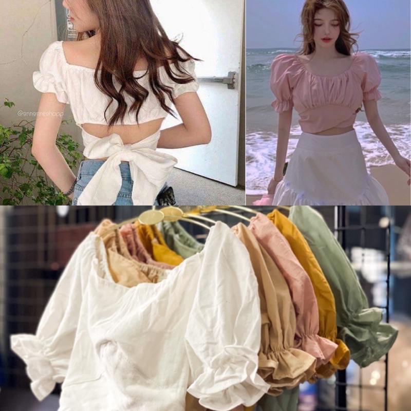 ถูกที่สุด-โรงงานมาเอง-เสื้อผูกโบว์หลังแขนตุ๊กตา