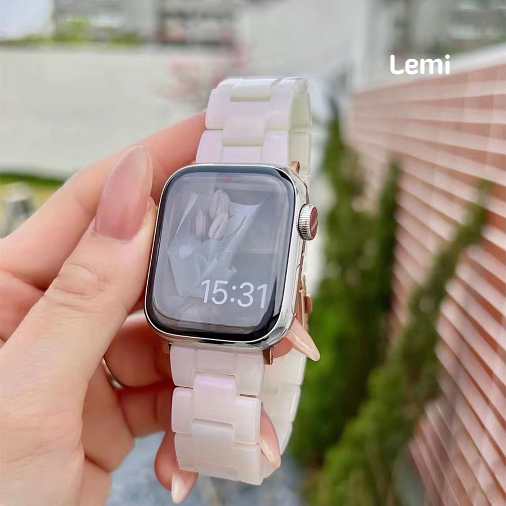 ภาพหน้าปกสินค้าสายแอปเปิลวอช สำหรับ Appl.ewatch สายหินอ่อน ซีรีส์ 7 6 SE 5 4 3 2 1 42 มม. 44 มม. 40 มม.41mm 45mm สายแอปเปิลวอช จากร้าน lemimall บน Shopee