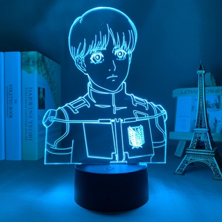 ตุ๊กตาฟิกเกอร์อนิเมะ Attack On Titan Night Light เปลี่ยนสีได้