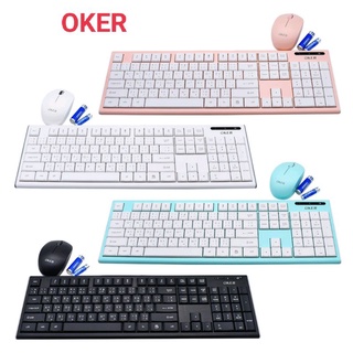 OKer (2in1) คิย์บอร์ด+เมาส์ไร้สาย ข Keyboard+Mouse  Wireless  OKER รุ่น iK -7500กับรุ่นK-913