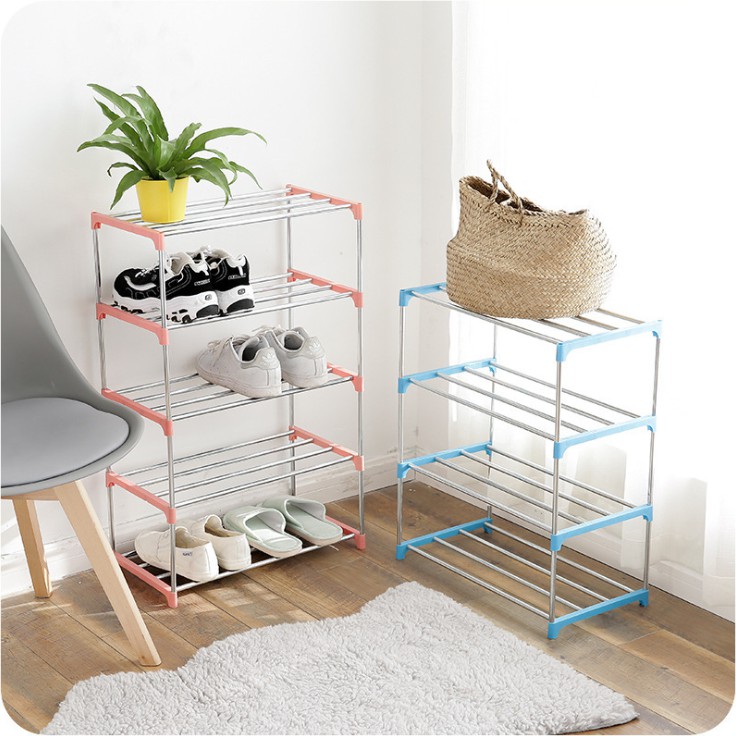 ภาพสินค้าชั้นวางรองเท้า ชั้นเก็บรองเท้า ชั้นวางรองเท้าสแตนเลส Shoe Rack ที่วางรองเท้า 3/4ชั้น-182 จากร้าน collymall บน Shopee ภาพที่ 5