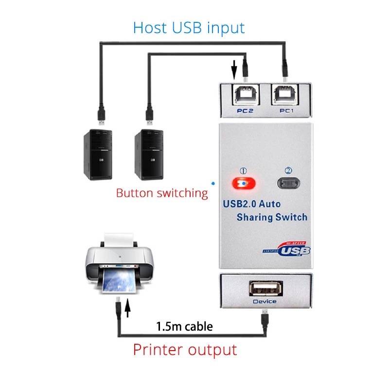 usb-2-0-hub-auto-sharing-switch-2-ports-4port-for-computer-pc-printer-สินค้ามีพร้อมส่ง