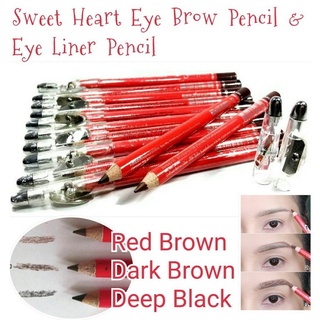 ดินสอเขียนคิ้ว Sweet Heart EYE BROW&EYE LINER PENCIL แท่งละ 12 บาท