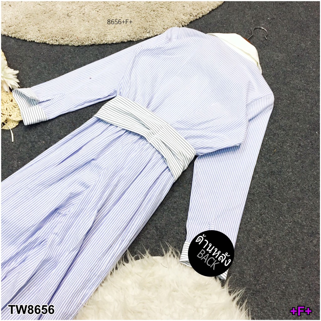 ak-8656-jumpsuit-จั้มสูทแขนยาว-ลายริ้ว