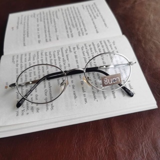 กรอบแว่นตา แว่นตาวินเทจ แว่นเก่าเก็บยุค 90s รุ่น Ree V Silver กรอบสีเงิน ทรงรีมน รองรับการนำไปตัดเลนส์สายตา วินเทจแท้